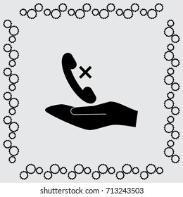 Ring off vector icon