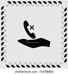 Ring off vector icon