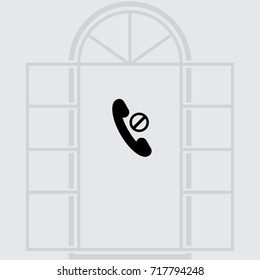 Ring off vector icon