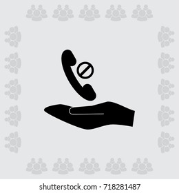 Ring off vector icon