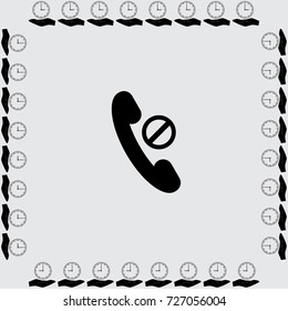 Ring off vector icon