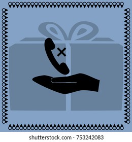 Ring off vector icon