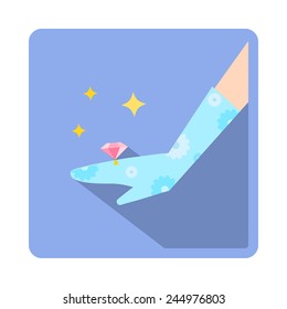 ring on his hand icon vector