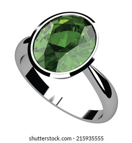 Ring on white background . Vector illustration.