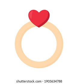 ring with one heart in the top of it vector illustration design