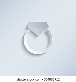 ring - paper vector icon