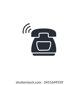 Icono del teléfono del anillo. Vector.Trazo editable.signo de estilo lineal para el uso Diseño web,logo.Ilustración de símbolo.