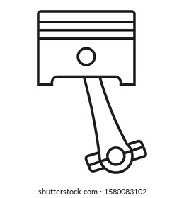 Ring Piston Concept, Automobile Engine Parts Vector Icon Design