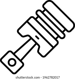 Ring Piston Concept Vector Icon Design, Motor Vehicle Service and automobile repair shop Symbol, Lorry spare parts Sign, auto mechanic stock illustration