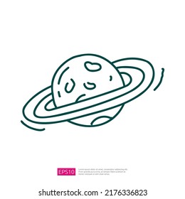 Ring Planet Saturn Doodle Symbol