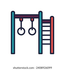 ring playground icon. vector filled color icon for your website, mobile, presentation, and logo design.