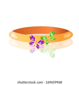ring with precious stone with shadow