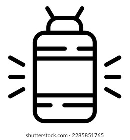 Ring punch icon outline vector. Boxing fight. Sport arena