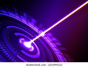 Ring radar satellited wireless technology laser electronic abstract background futuristic science grahic design vector illustration