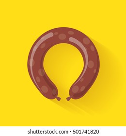 Ring of raw sausage icon