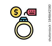 ring rental color icon vector. ring rental sign. isolated symbol illustration