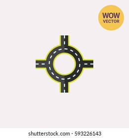 Ring Road Vector Icon