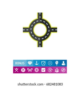 Ring Road Vector Icon
