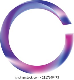 El anillo es redondo, la figura está en el estilo de la malla. Azul y rosa. Aplicación en diseño, publicidad, folletos y textiles.