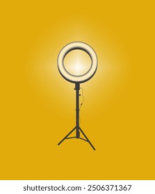 Ring round vector lamp on tripod