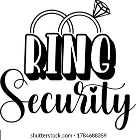 Ring security quote. Wedding rings vector