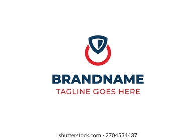 Ring Shield Simple Modern Logo, symbolizing protection, unity, and secure reliability
