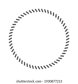 ring of short sloping lines. Vector illustration for design. Flat style.