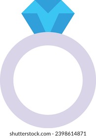 Ring single vector line icon 