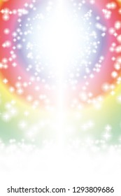 Ring of sparkling light, image of shining sun, star burst