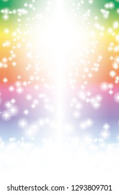 Ring of sparkling light, image of shining sun, star burst