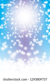 Ring of sparkling light, image of shining sun, star burst