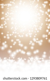 Ring of sparkling light, image of shining sun, star burst