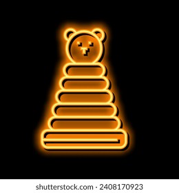 ring stacker neon light sign vector. ring stacker illustration