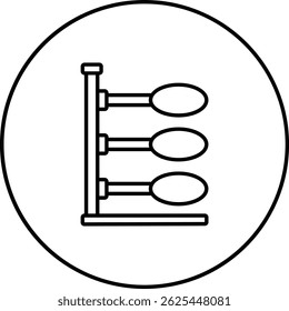 Ring Stand vector icon. Can be used for printing, mobile and web applications.
