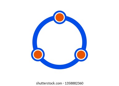 ring three angle logo icon vector design