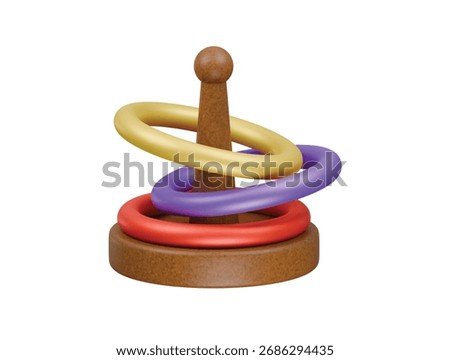  ring toss game icon 3d illustration render

