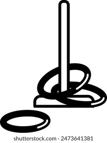 Ring werfen Spiel-Symbol , Vektorillustration