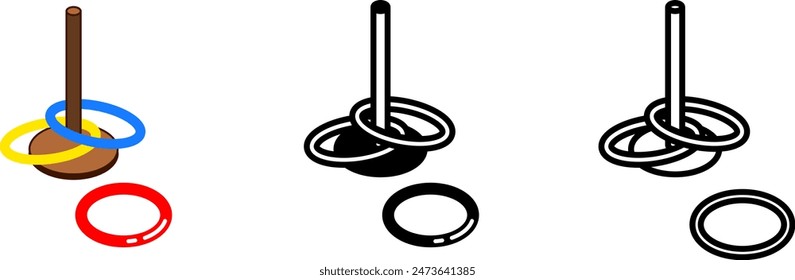 Ring toss game icon , vector illustration