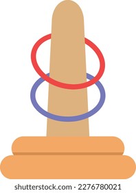 Ring Toss Vector Icon Flat Style