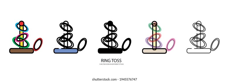 Ring Toss vector type icon