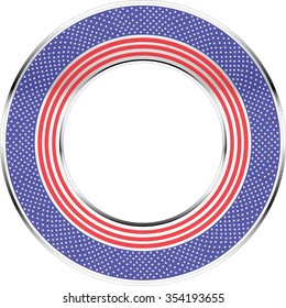 Ring of United States of America flag, Vector illustration