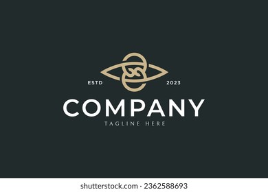 ring unlimited with eye shape modern concept logo design for jewelery and fashion