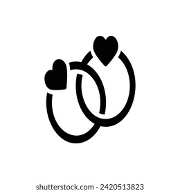 Ring, Valentine Flat Icon Logo Illustration. Valentine Icon-set. Suitable For Web Design, Logo, App.