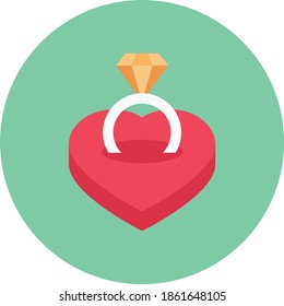 ring vector flat colour icon
