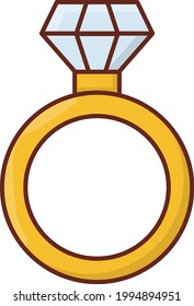 Ringvektorflachfarbensymbol