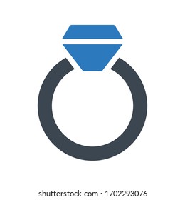 ring vector glyph color icon 