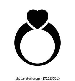 ring vector glyph flat icon 