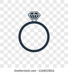 Ring vector icon isolated on transparent background, Ring logo concept