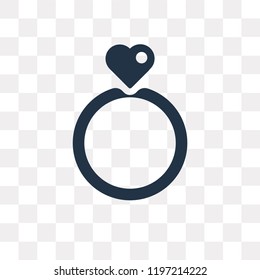 Ring vector icon isolated on transparent background, Ring transparency concept can be used web and mobile