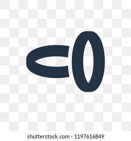 Ring vector icon isolated on transparent background, Ring transparency concept can be used web and mobile